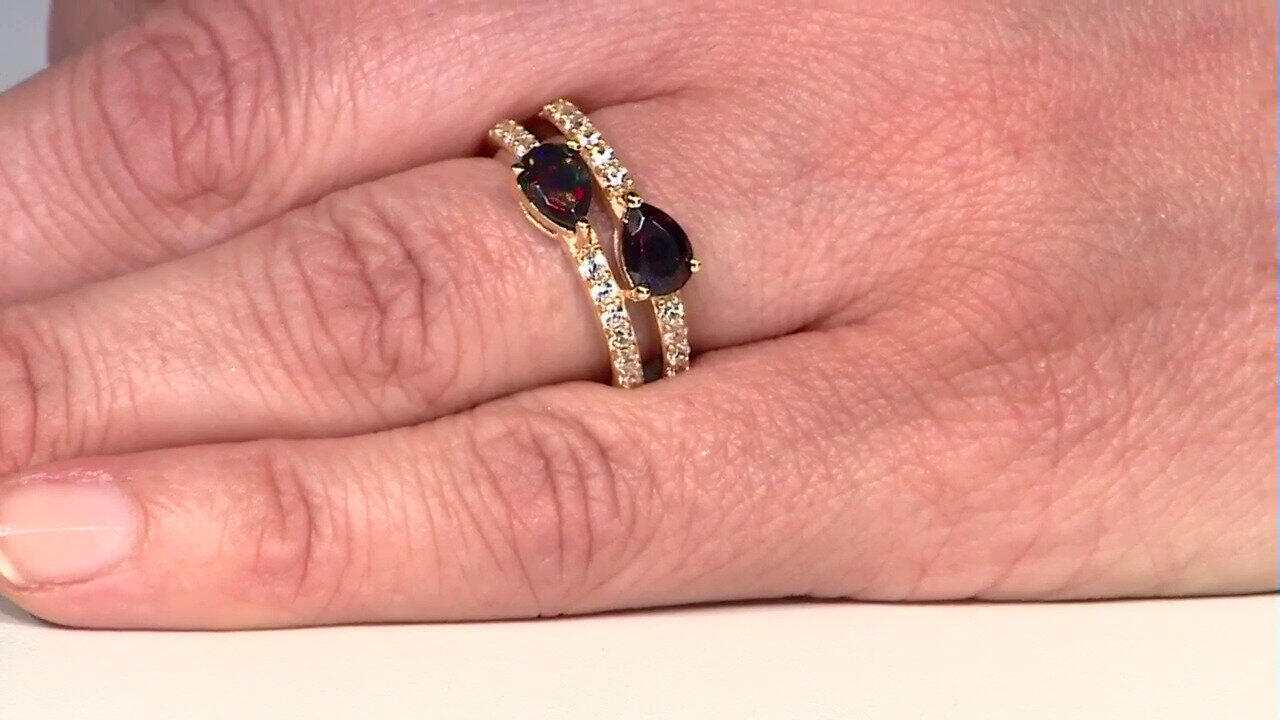 Video Bague en argent et Opale Mezezo (Adela Silber)