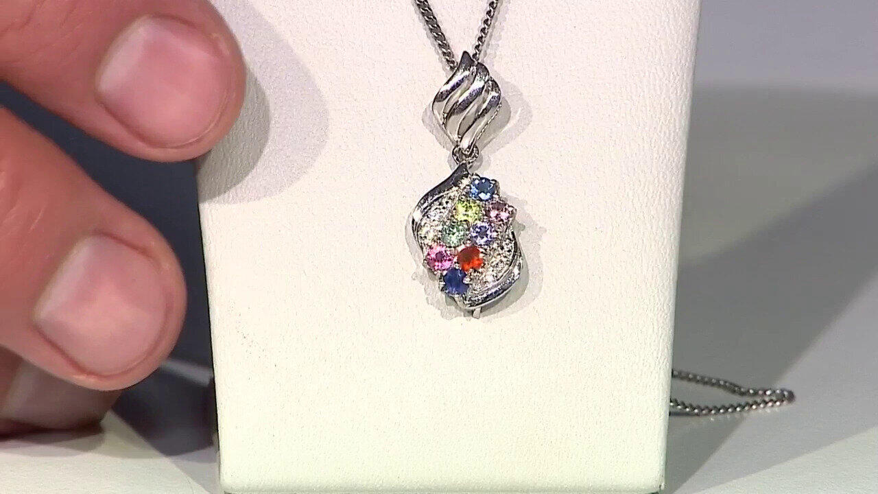 Video Pendentif en argent et Saphir du Mozambique