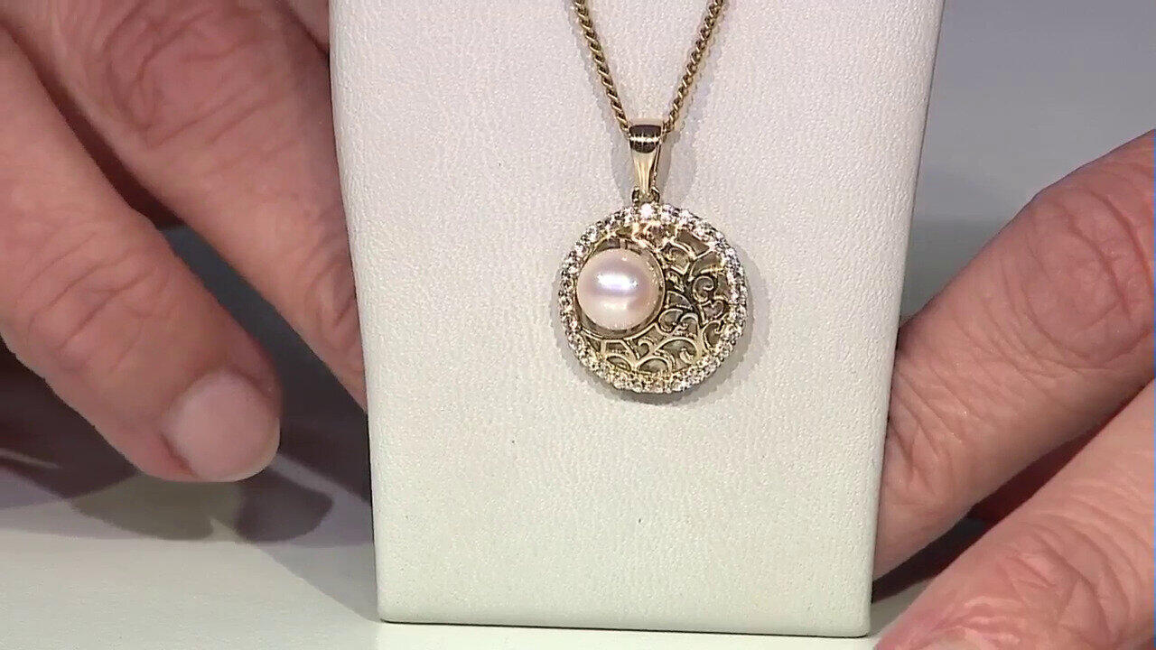Video Ciondolo in oro con Perla d'Acqua Dolce Bianca (Ornaments by de Melo)