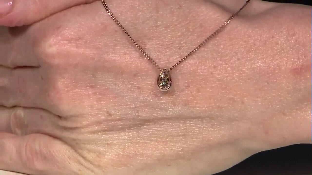 Video Pendentif en or et Diamant rose de France SI1 d'Argyle  (Annette)