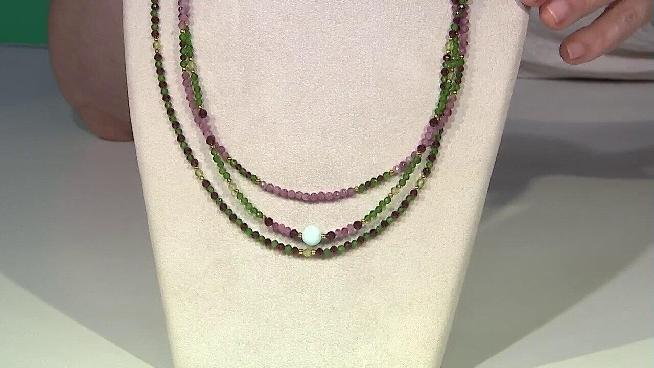 Video Collar en plata con Aragonita azul (Riya)