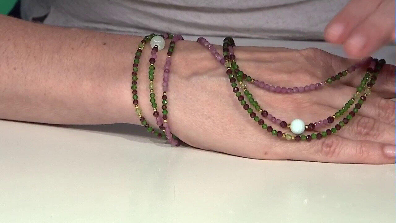 Video Brazalete en plata con Aragonita azul (Riya)