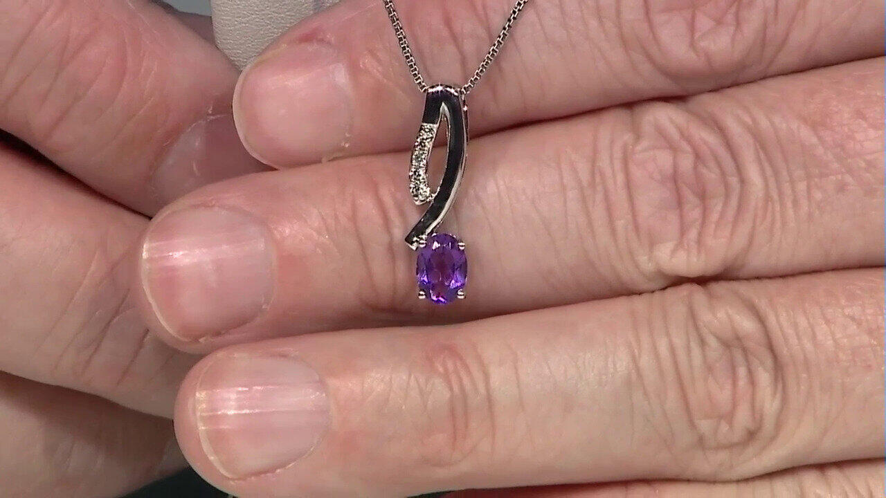 Video Pendentif en argent et Améthyste du Maroc