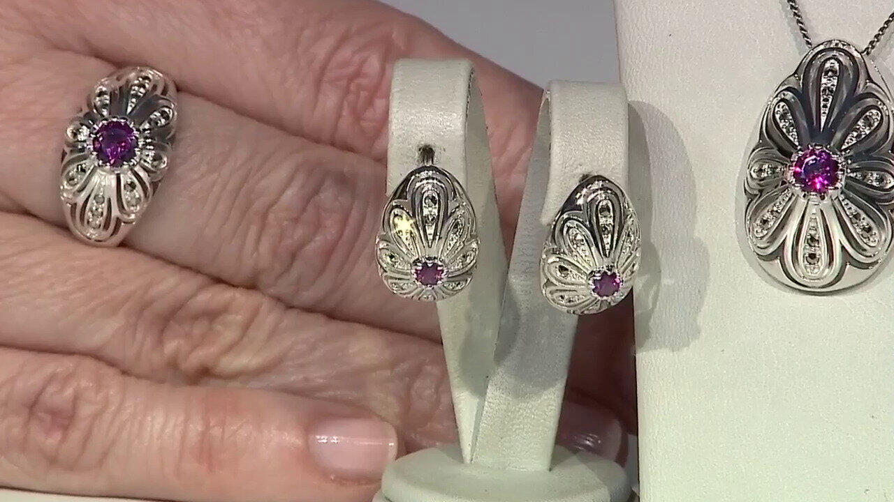 Video Orecchini in argento con Rodolite (Annette classic)