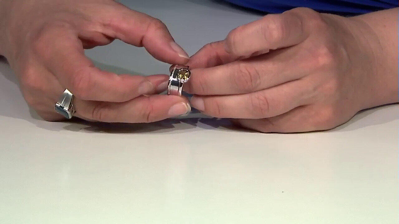 Video Anello in argento con Berillo Giallo (de Melo)