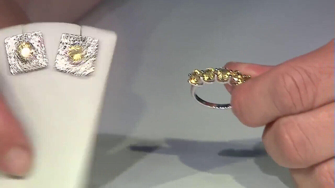 Video Anillo en plata con Berilo amarillo (de Melo)