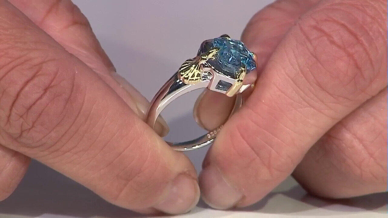 Video Anello in argento con Topazio Blu Svizzero (Remy Rotenier)