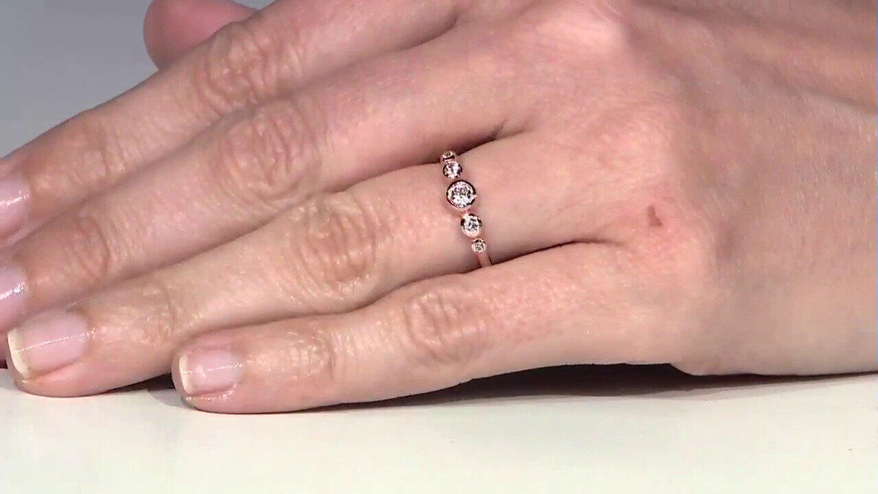 Video Zilveren ring met een zirkoon (de Melo)