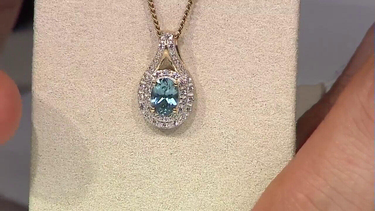 Video Ciondolo in oro con Tormalina Petrolio