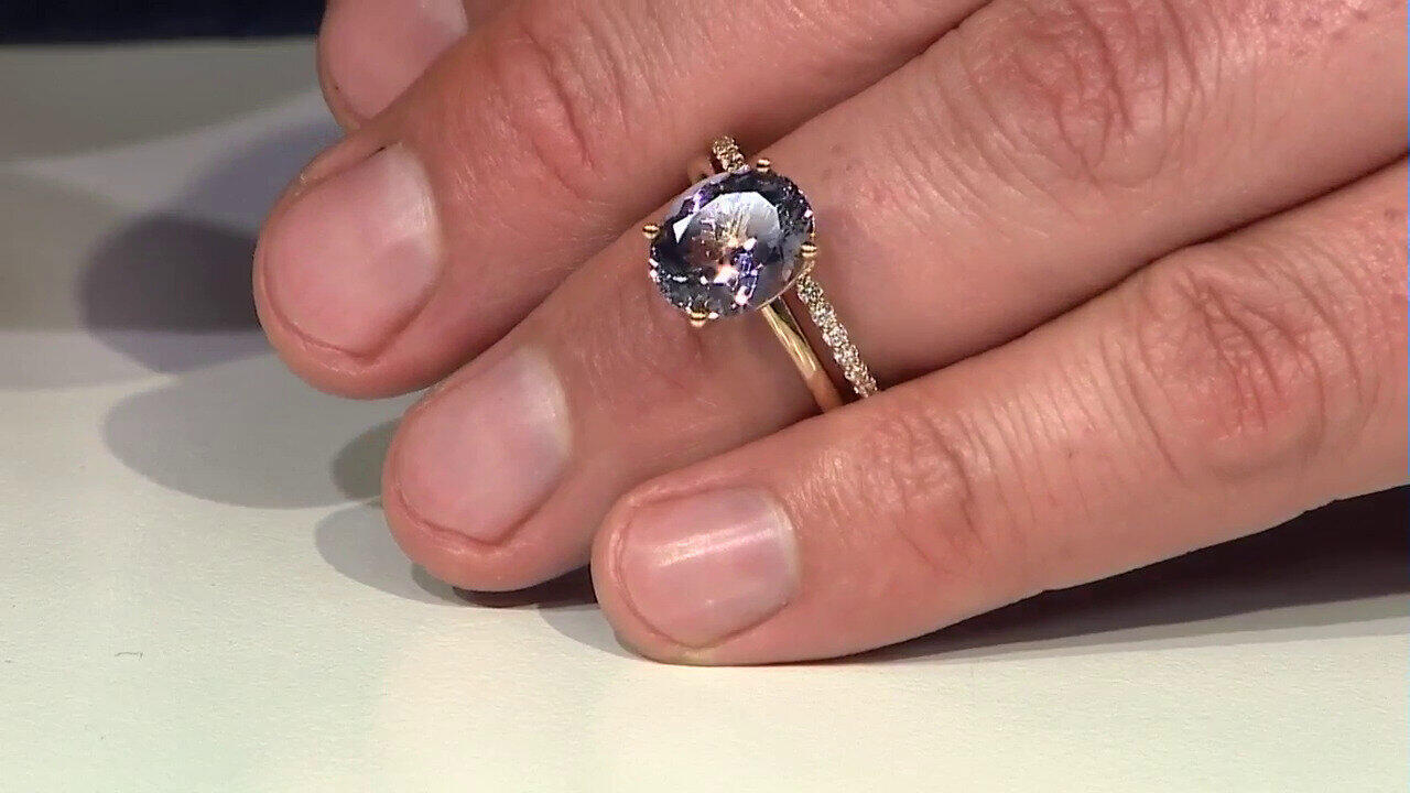 Video Bague en or et Tanzanite non chauffée