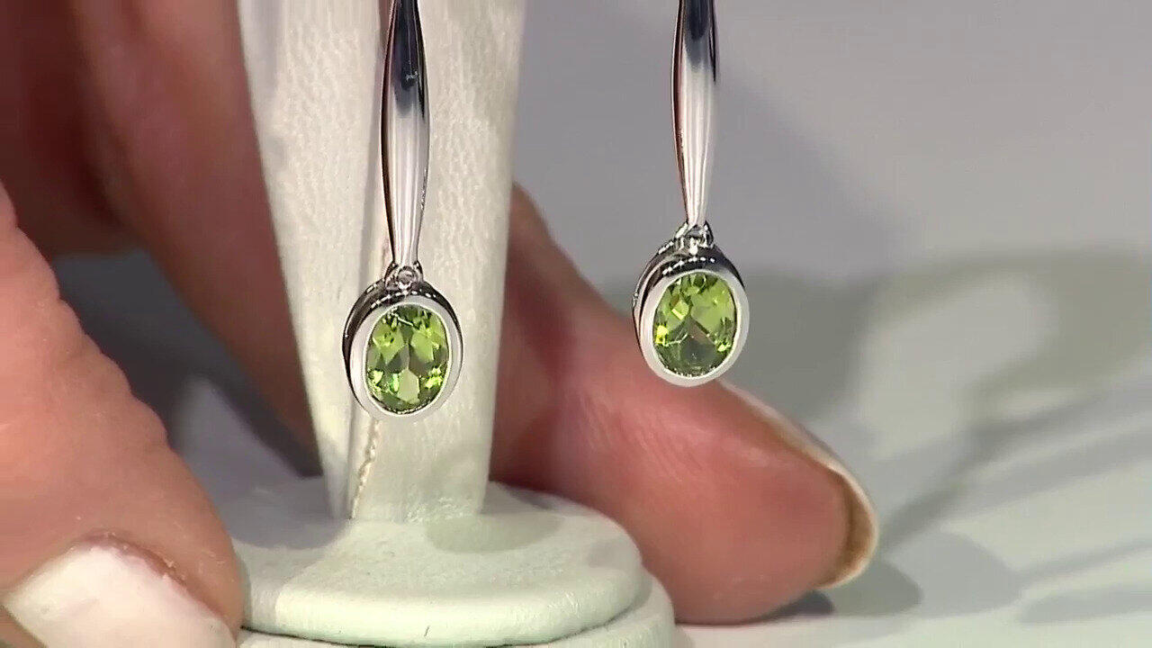 Video Boucles d'oreilles en argent et Péridot (KM by Juwelo)
