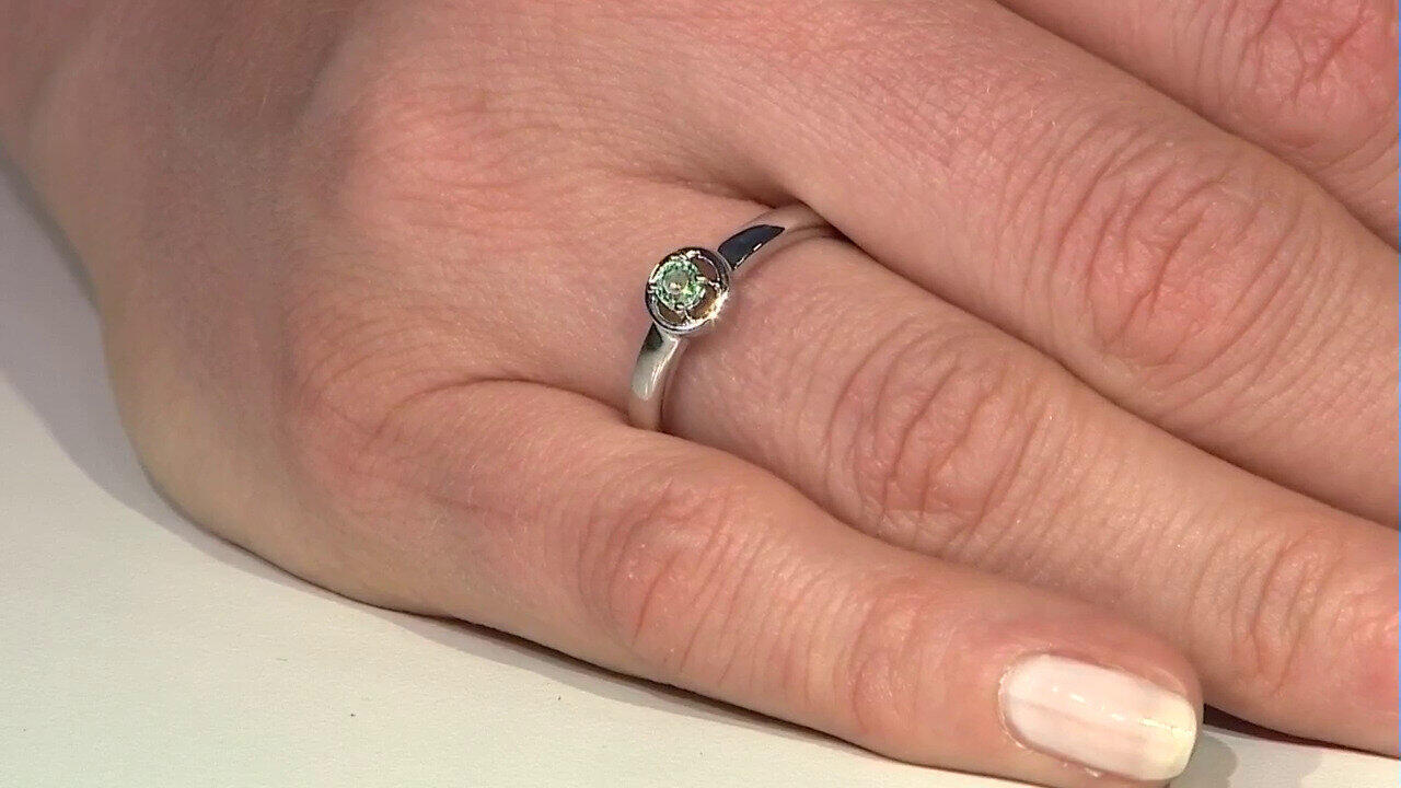 Video Anello in argento con Smeraldo Etiope