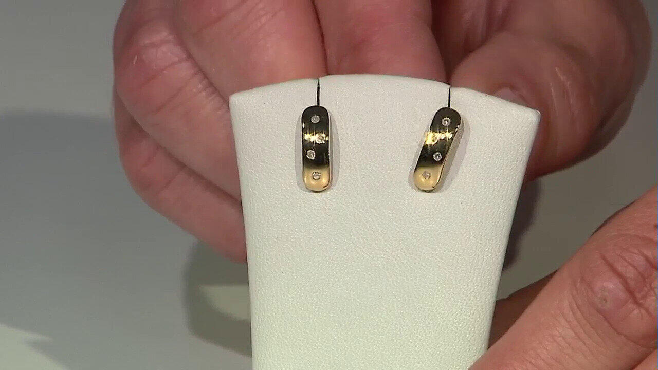 Video Orecchini in argento con Diamante I2 (I)