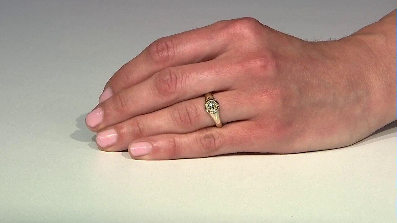 Video Anello in argento con Diamante Blu I2