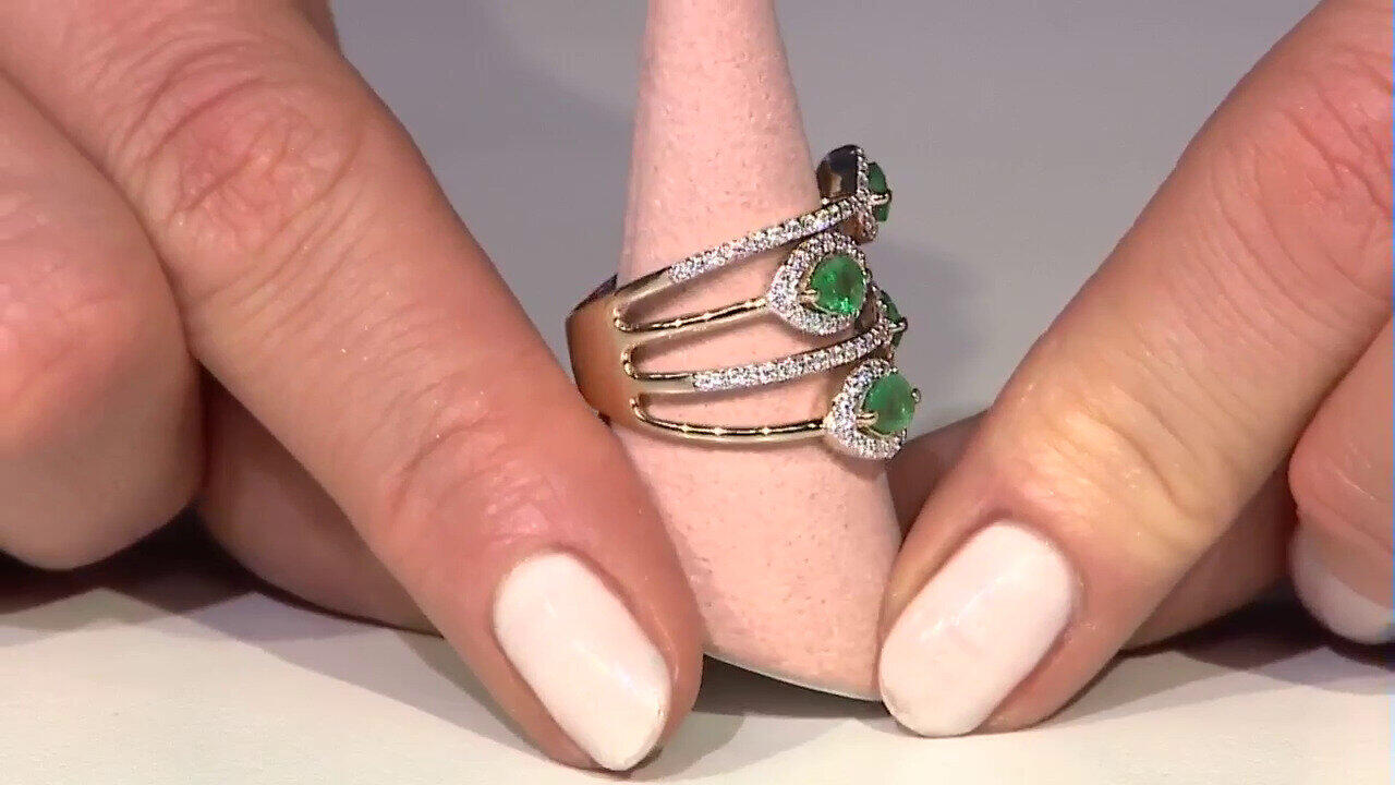 Video Bague en or et Emeraude de Zambie (SUHANA)