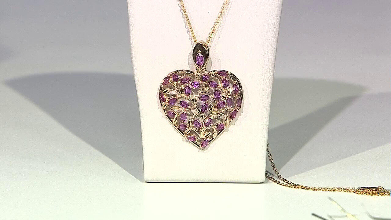 Video Collier en argent et Grenat Rhodolite