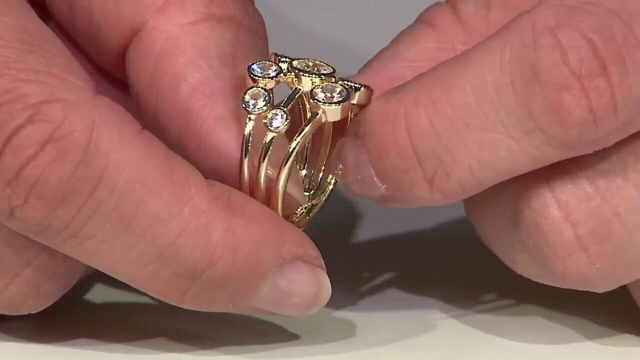 Video Anello in argento con Zircone (Adela Silber)
