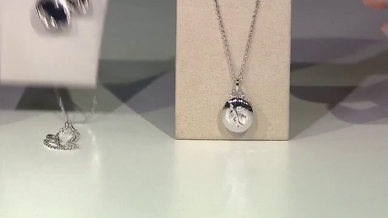 Video Collana in argento con Zircone (Adela Silber)