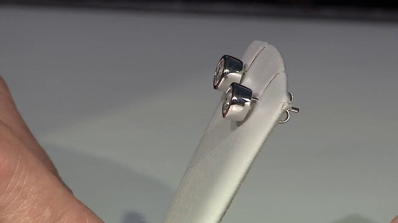 Video Boucles d'oreilles en argent et Danburite