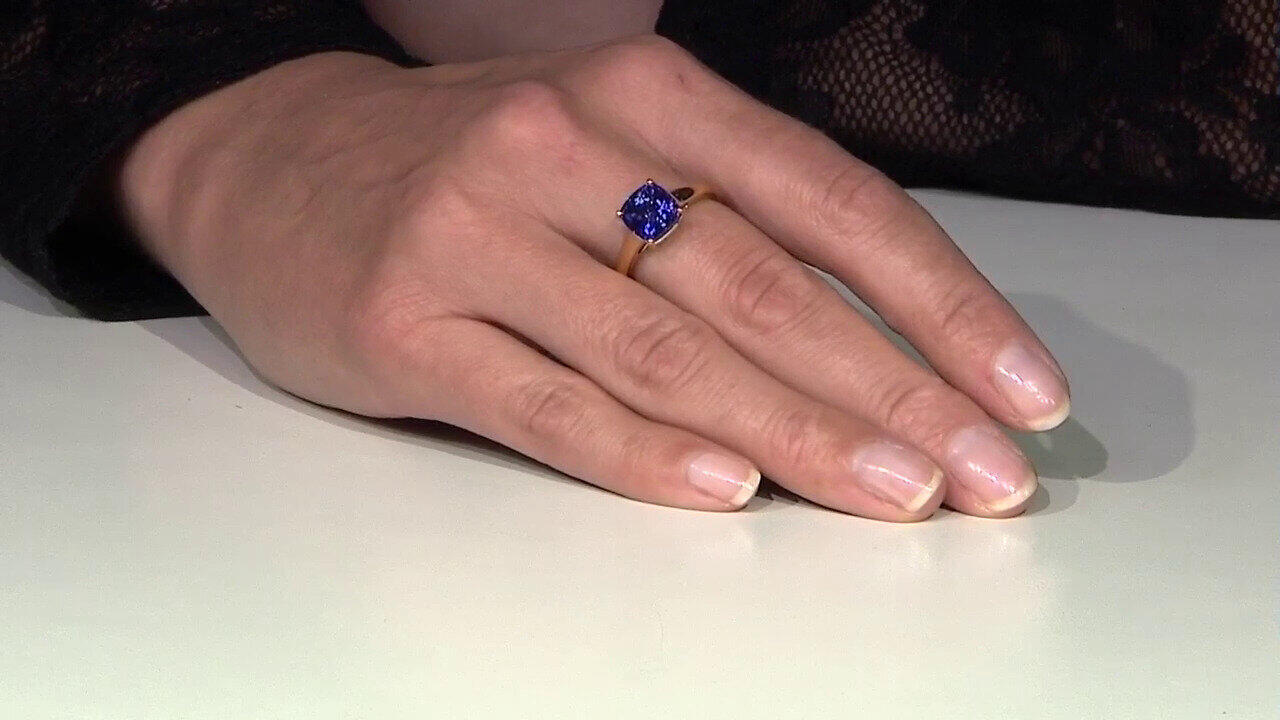 Video Anello in oro con Tanzanite AAA