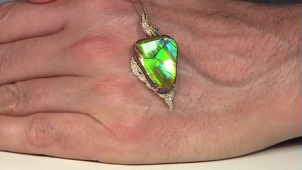 Video Gouden hanger met een ammoliet (de Melo)