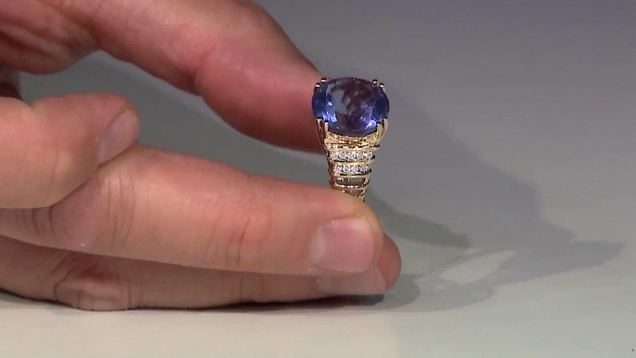 Video Anillo en oro con Fluorita de color cambiante (de Melo)