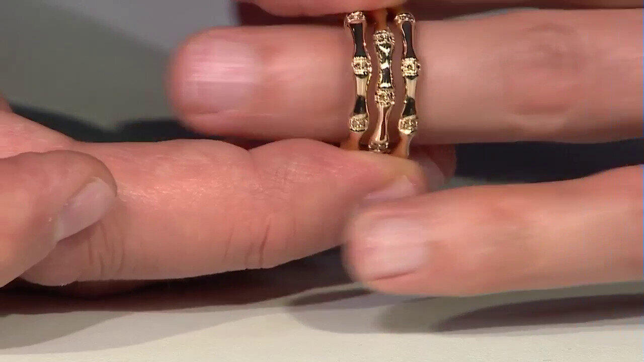 Video Anello in oro con Diamante Champagne I2 (de Melo)