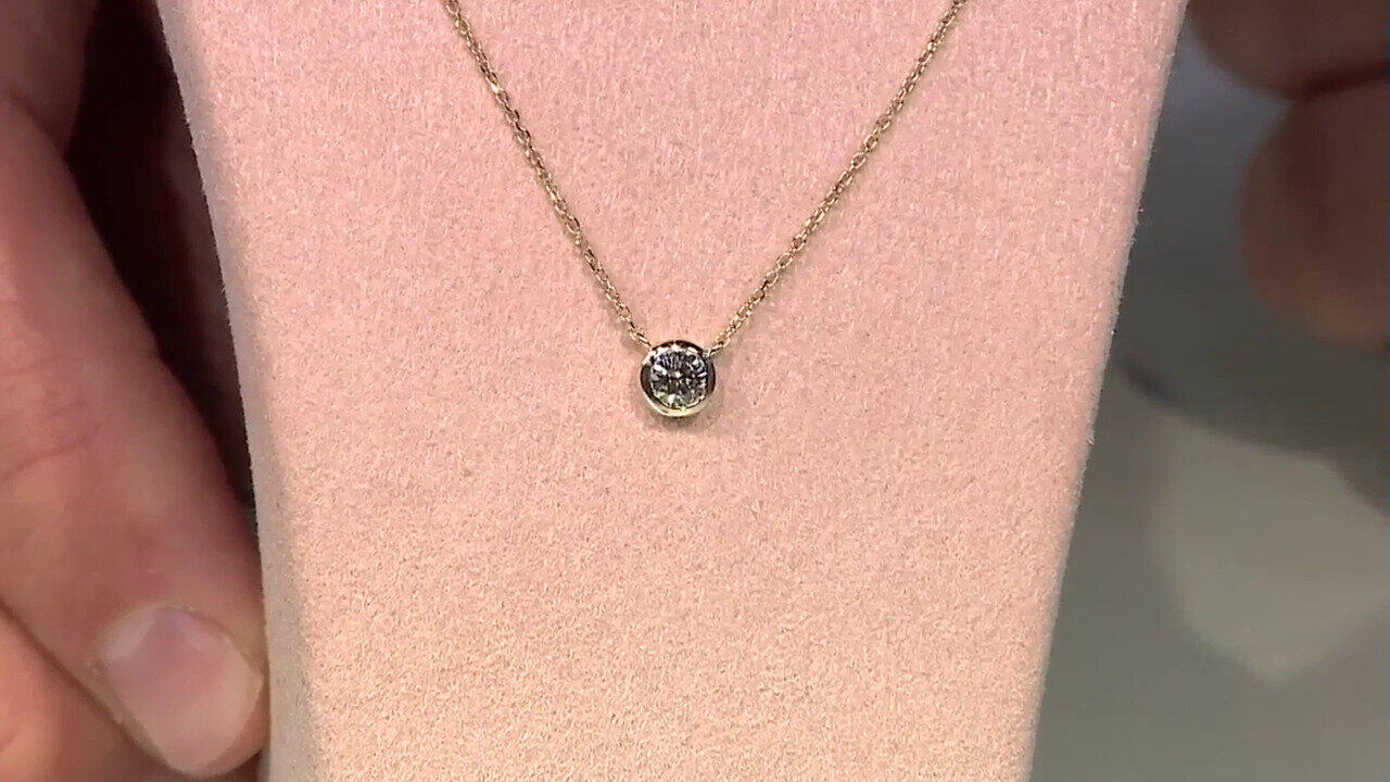 Video Collier en or et Diamant champagne I2 (de Melo)