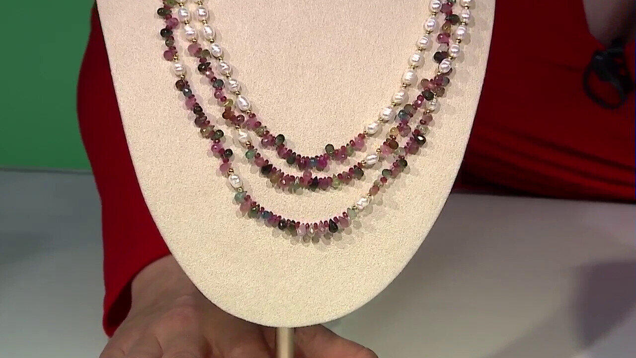 Video Collana in argento con Perla d'Acqua Dolce Bianca (Riya)