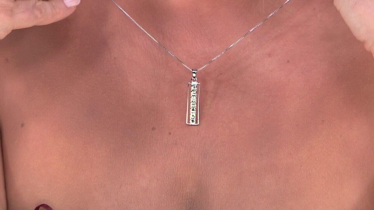 Video Tulear Green Sapphire Silver Pendant (Pallanova)