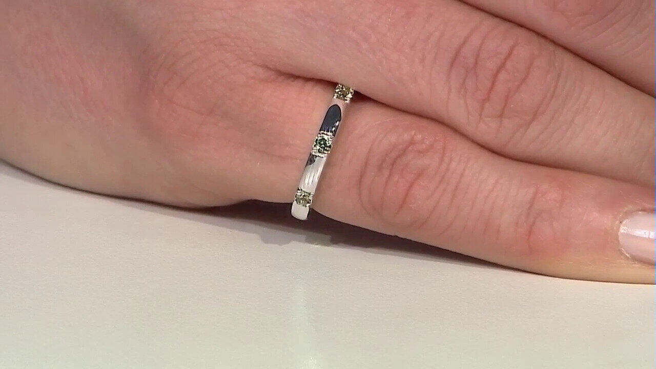Video Anillo en plata con Zafiro verde de Tulear (Pallanova)