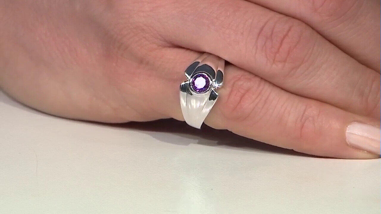 Video Anello in argento con Granato Roshoite (Pallanova)
