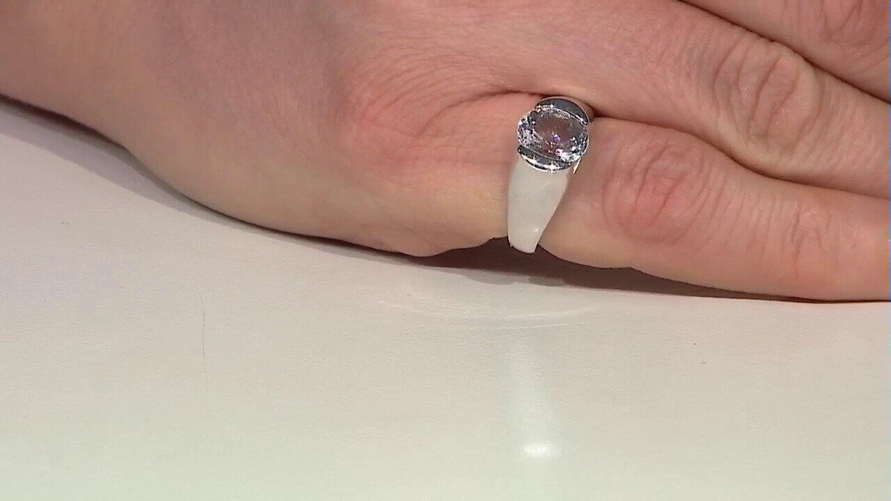 Video Herkimer Diamond Quartz Silver Ring (Pallanova)