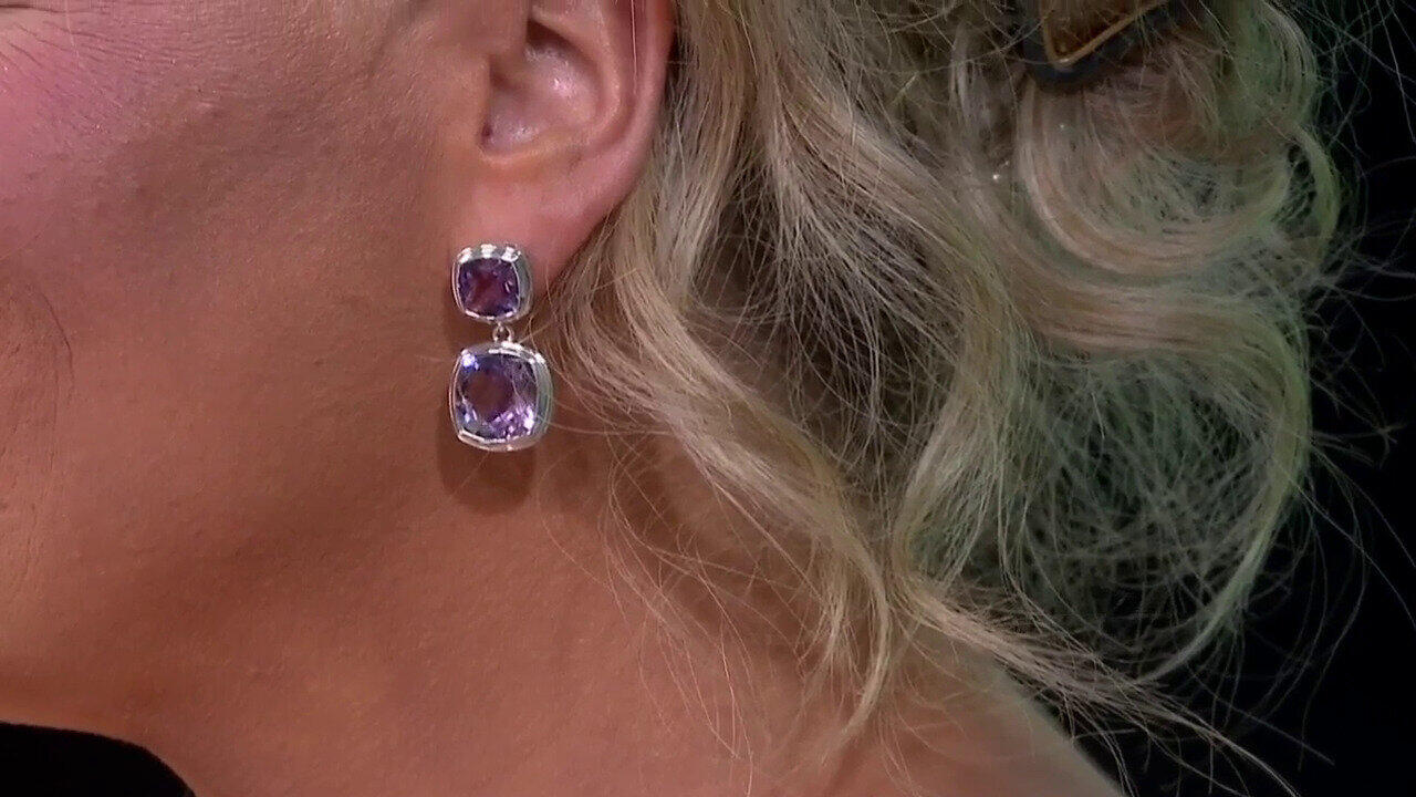 Video Boucles d'oreilles en argent et Améthyste (Pallanova)