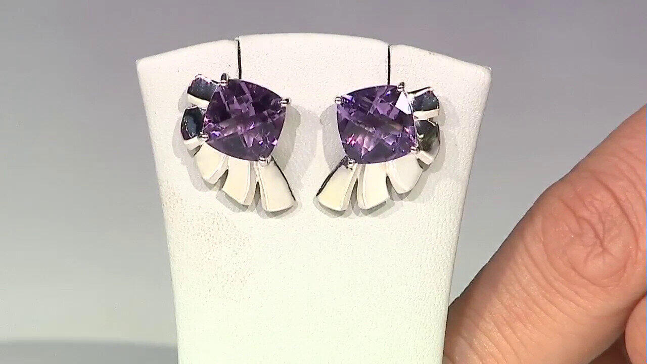Video Boucles d'oreilles en argent et Améthyste (Pallanova)