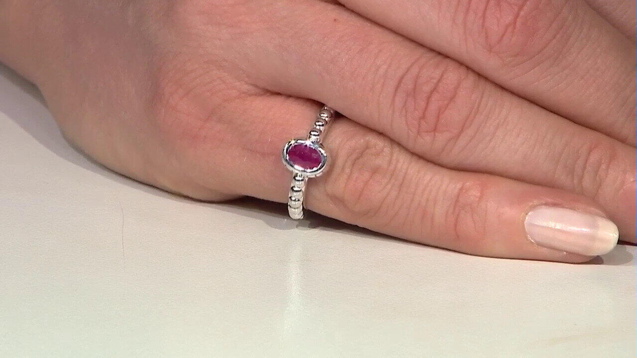 Video Bague en argent et Rubis de Birmanie (Pallanova)