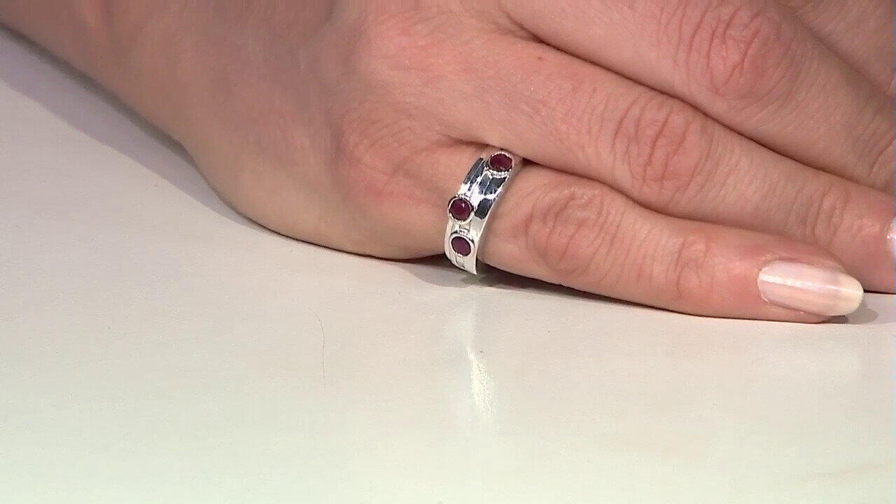 Video Anillo en plata con Rubí de Birmania (Pallanova)