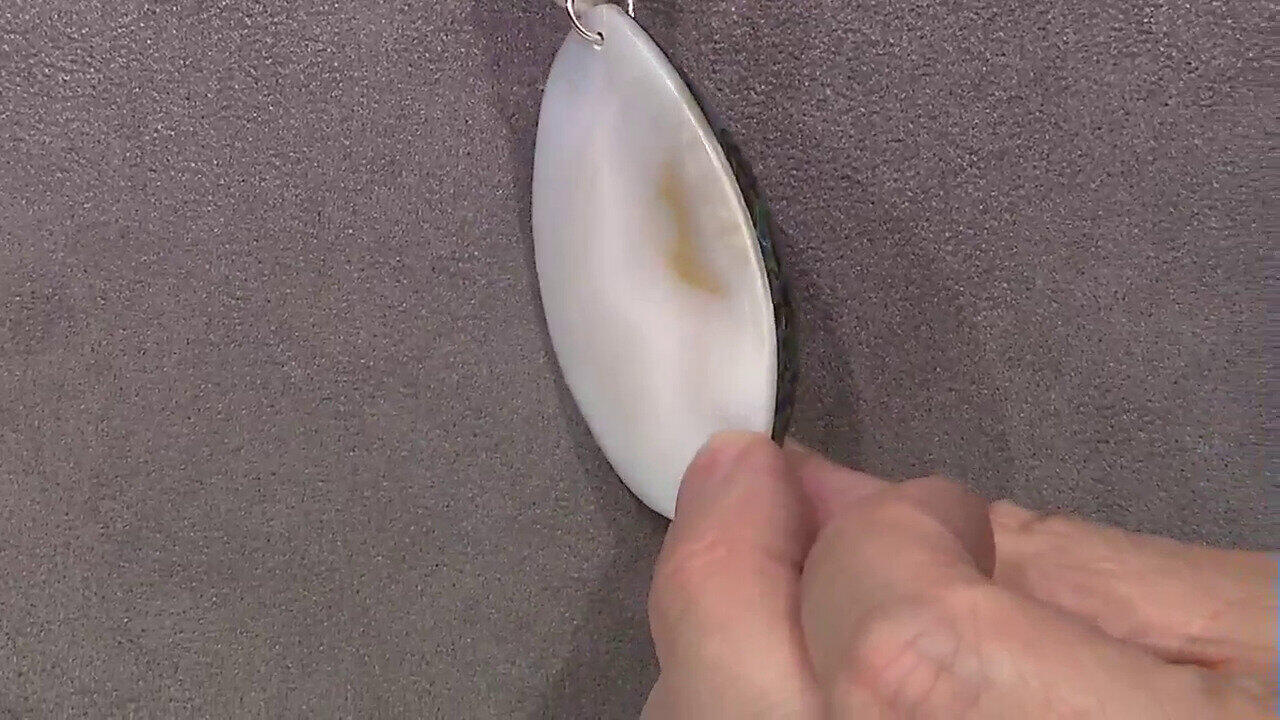Video Zilveren halsketting met een Abalone schelp (TPC)