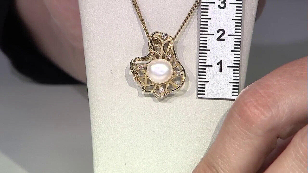 Video Colgante en plata con Perla blanca Freshwater (TPC)