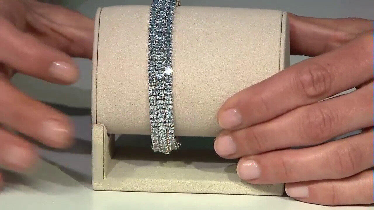 Video Brazalete en plata con Topacio azul suizo