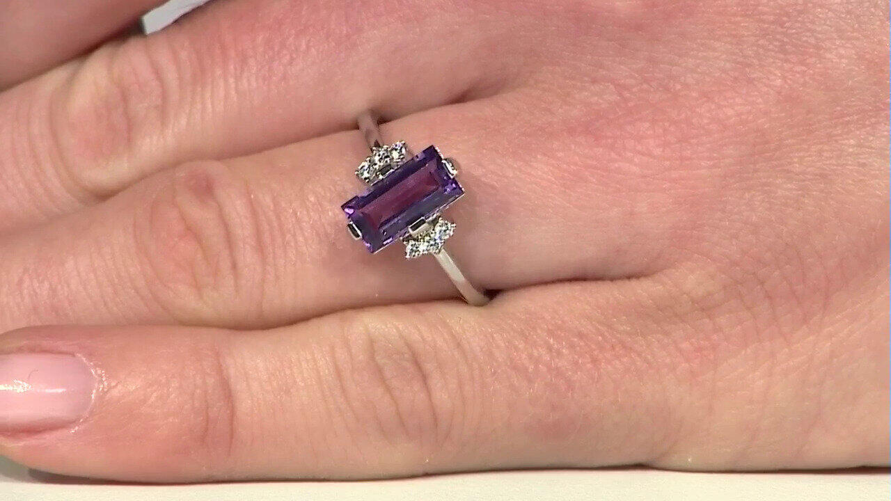 Video Anello in argento con Ametista del Marocco