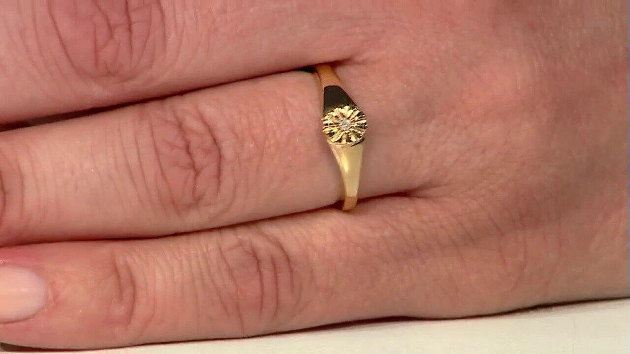 Video Anello in argento con Diamante I2 (I)