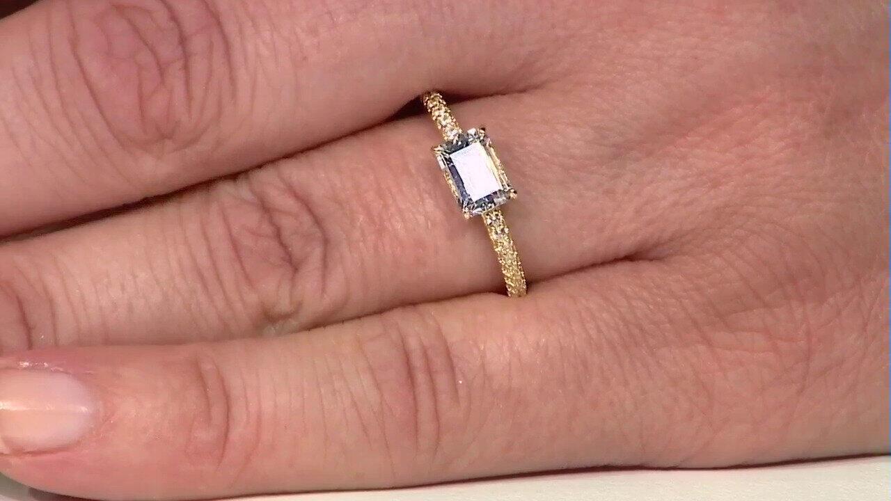 Video Anello in argento con Topazio Bianco