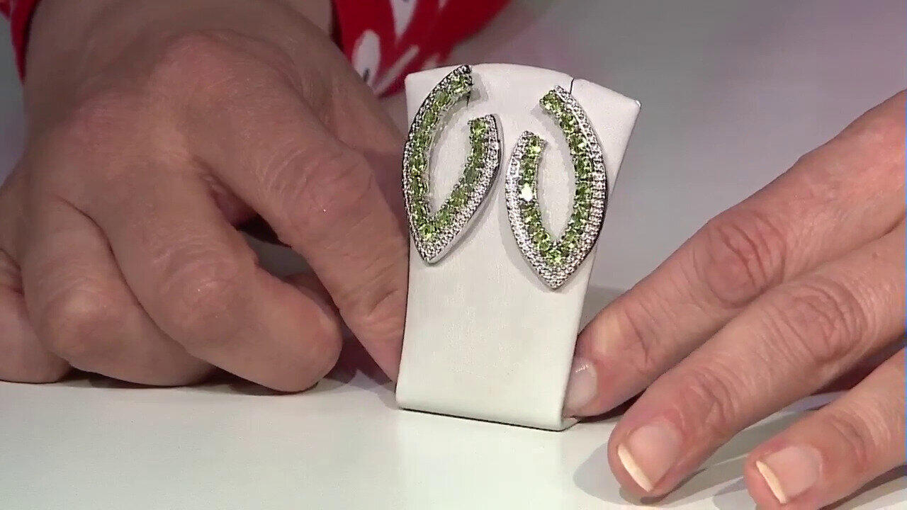 Video Peridot Silver Earrings