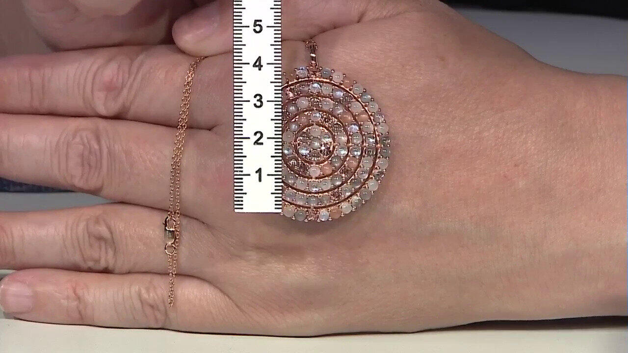 Video Collana in argento con Pietra di Luna Bianca (KM by Juwelo)