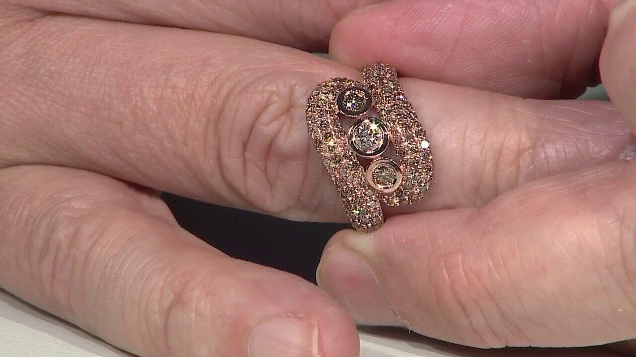 Video I2 Champagner-Diamant-Goldring (KM by Juwelo)