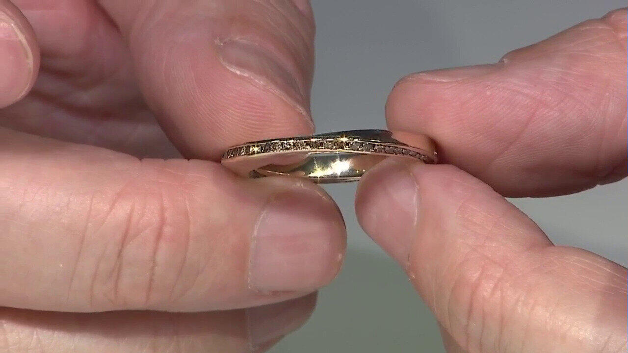 Video Anello in oro con Diamante Champagne I2 (KM by Juwelo)