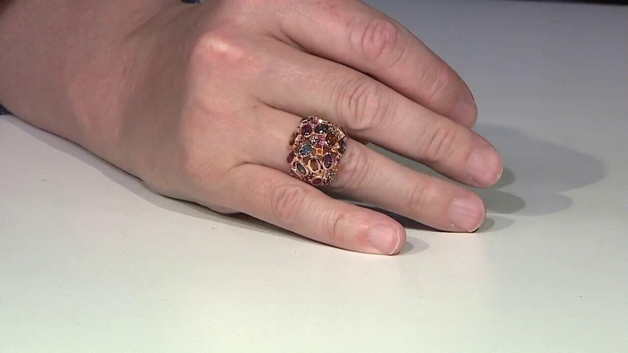 Video Anello in argento con Rodolite (KM by Juwelo)