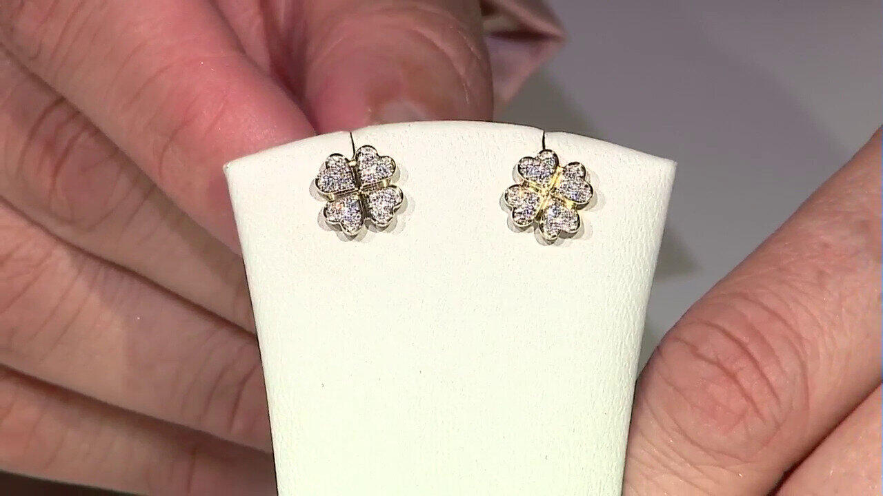 Video Orecchini in oro con Diamante SI1 (G) (Annette)