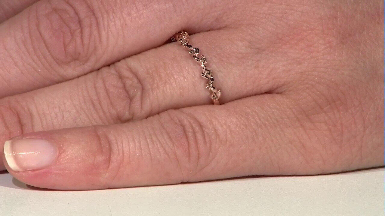 Video Anello in oro con Diamante Rose de France SI1 di Argyle (Annette)